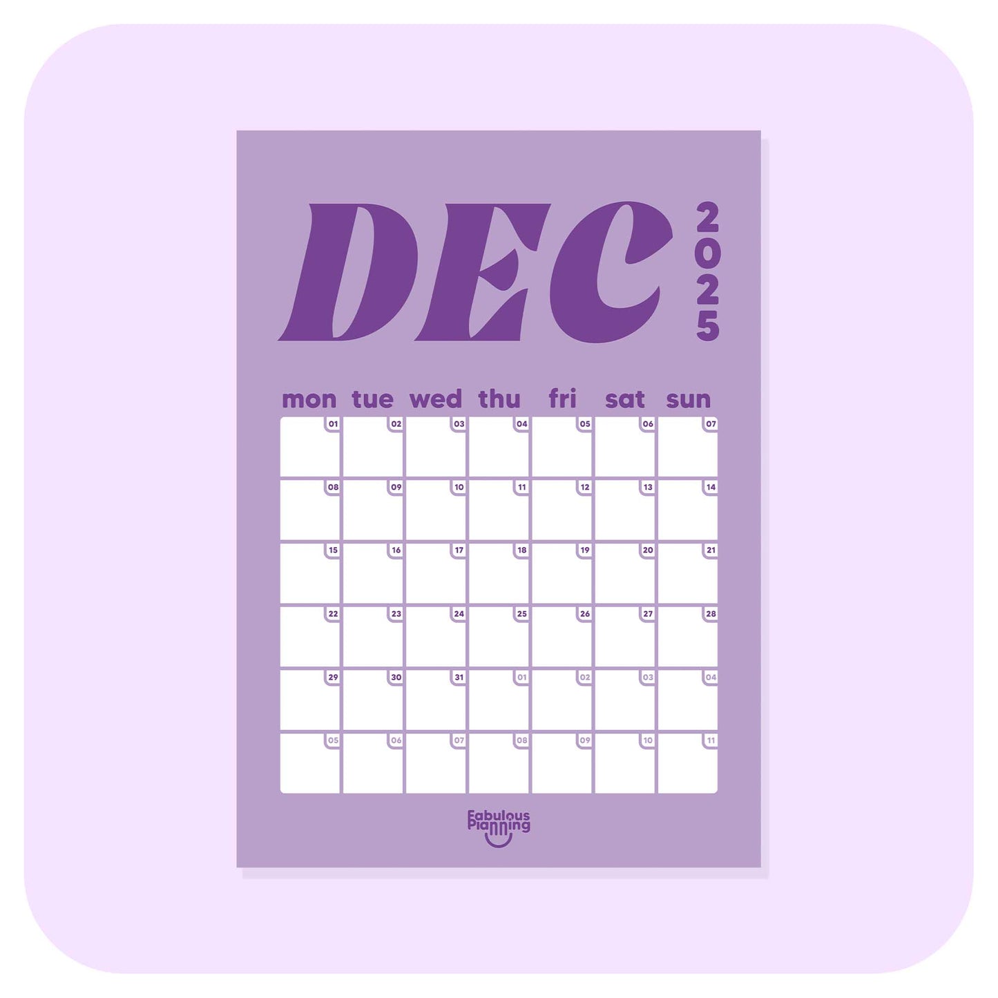 Monthly Wall Planner