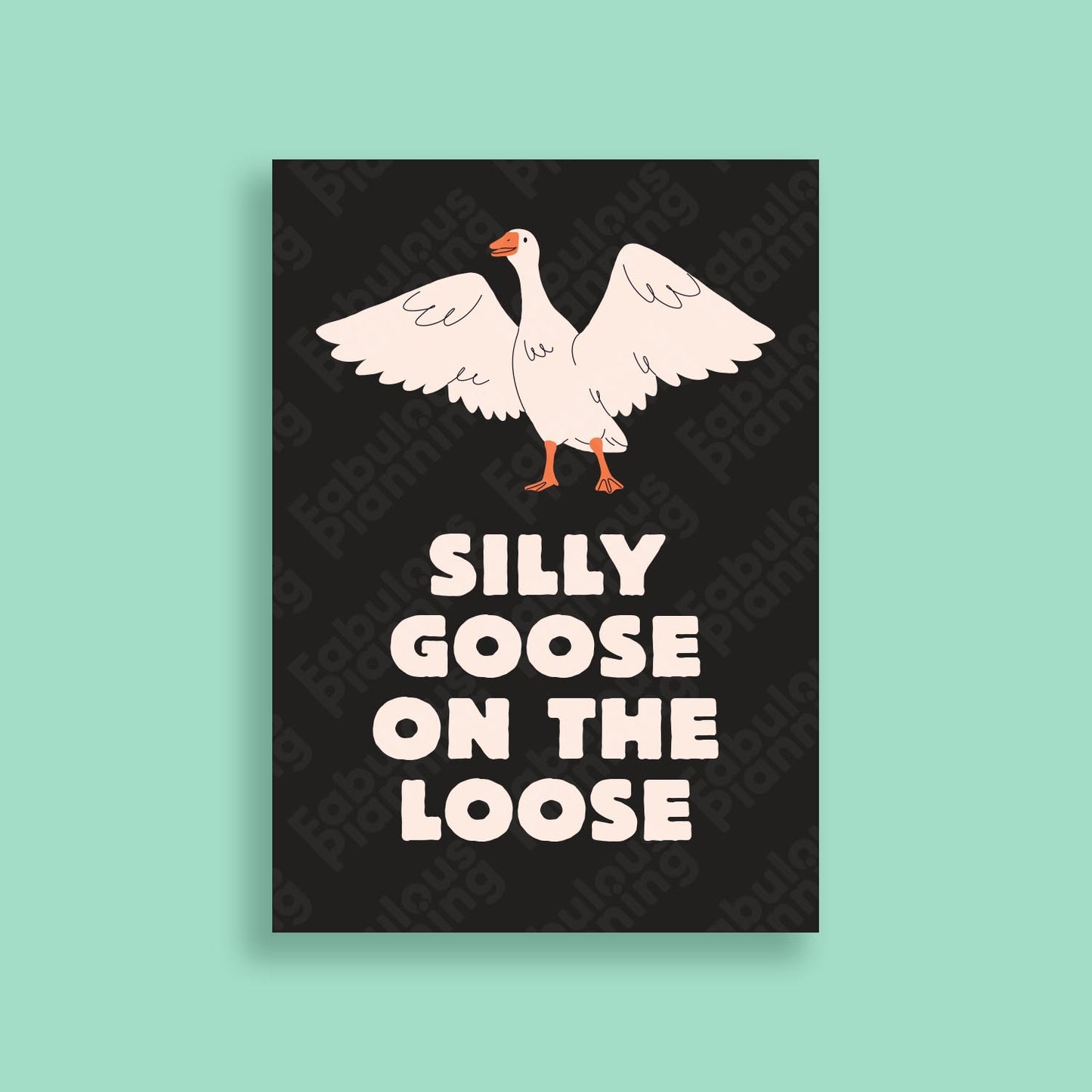 A3 Art Print - Silly Goose On The Loose