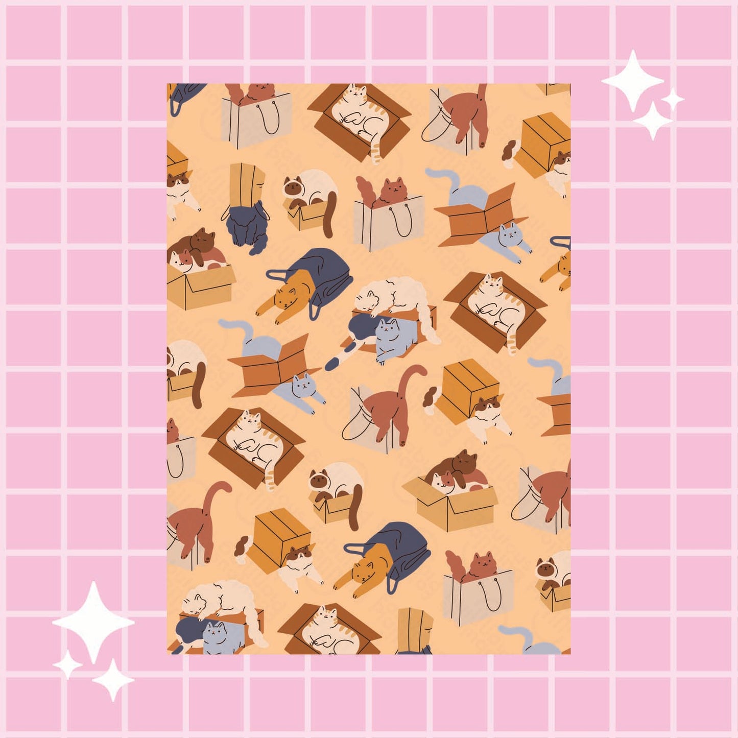 Wrapping Paper - Cat Parcels