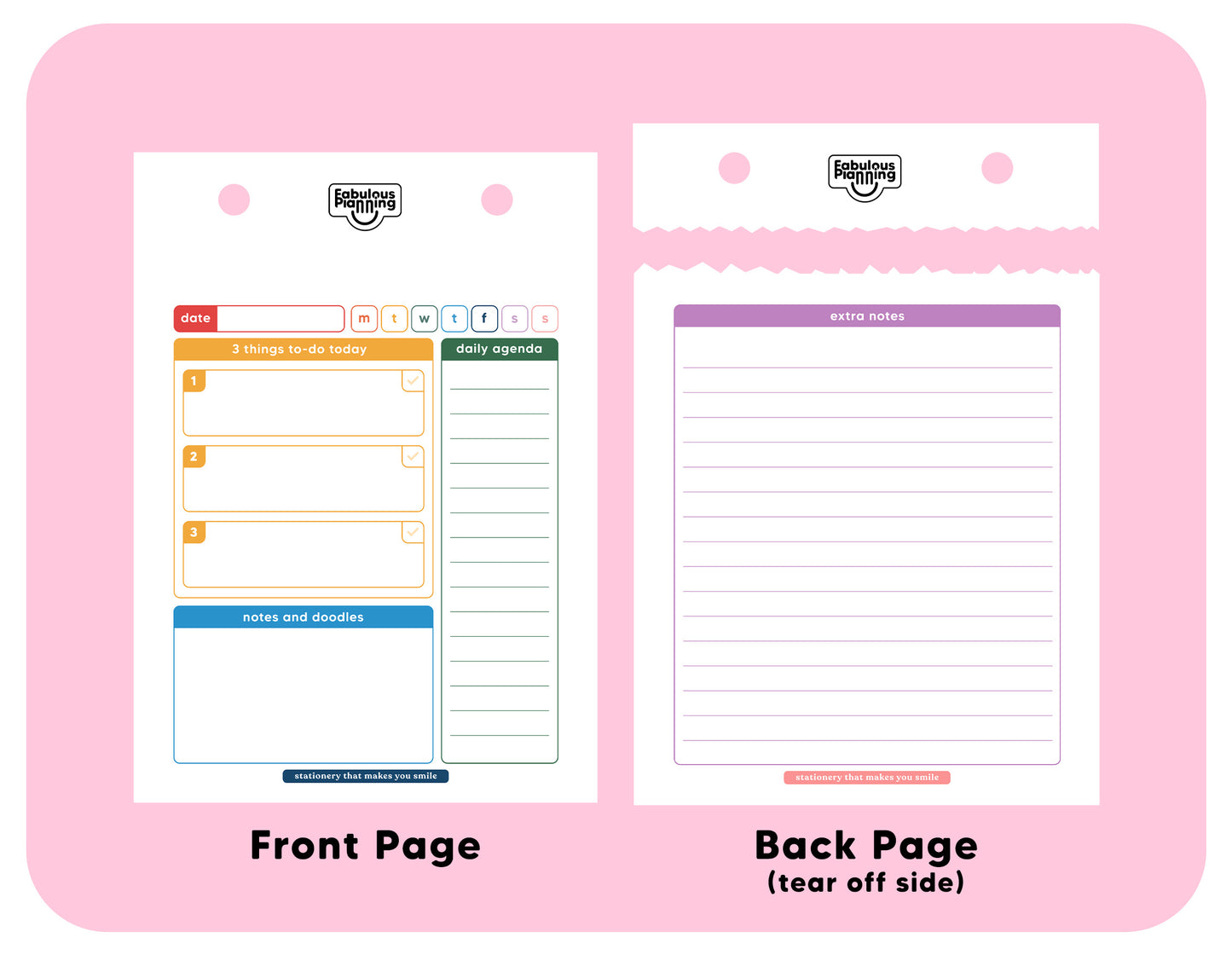 Refill Pad Insert - Agenda