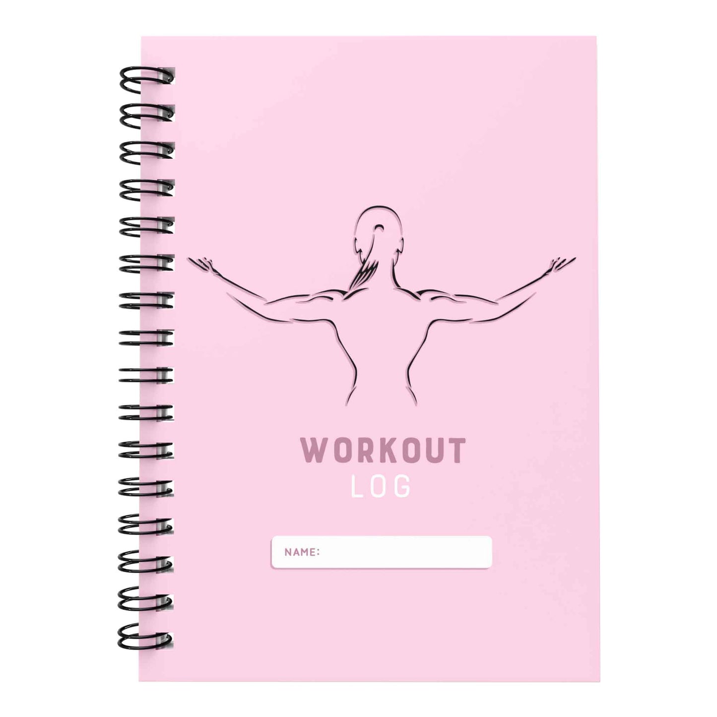 Gym Diary - Workout Log - Female Silhouette Pink