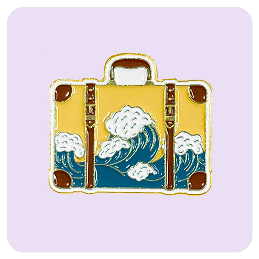 The Great Wave Suitcase Enamel Pin