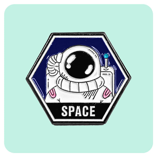 Astronaut Space Badge Enamel Pin
