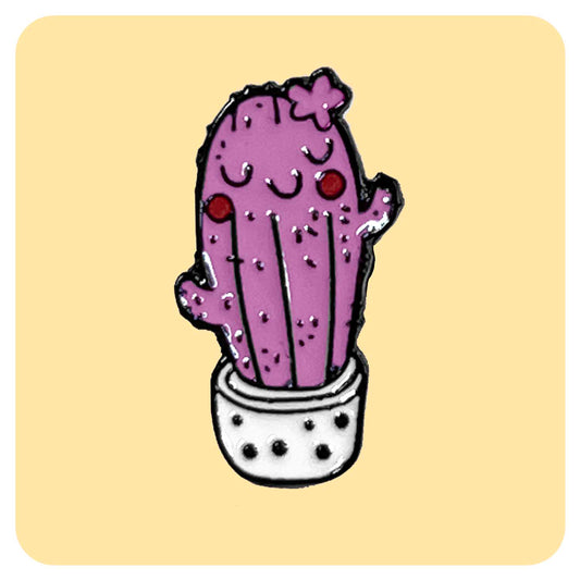 Purple Cactus Enamel Pin