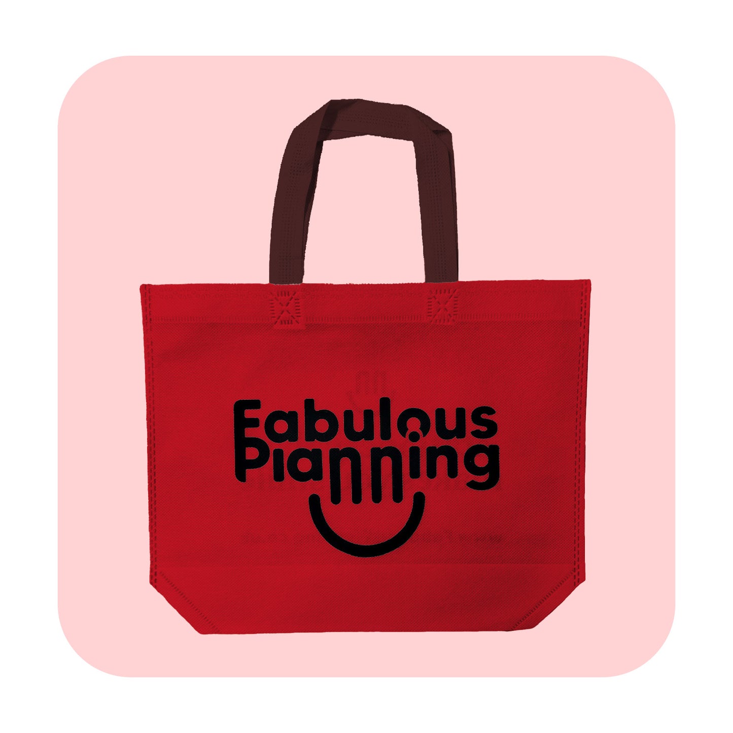 Red Non-Woven Tote Bag