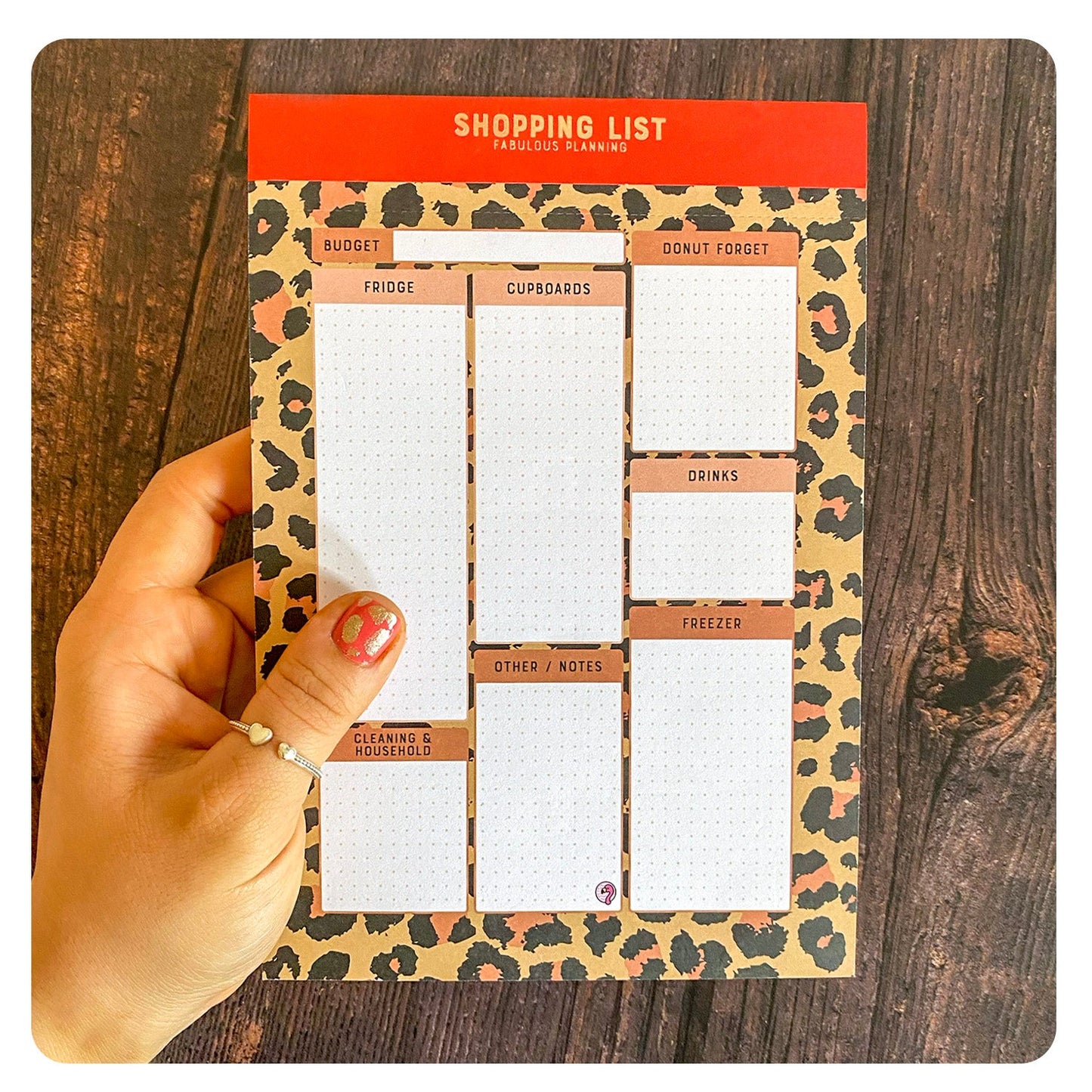 A5 - Shopping List - Exotic Leopard - Fabulous Planning - A5 - SHOPPINGLIST - LEOPARD