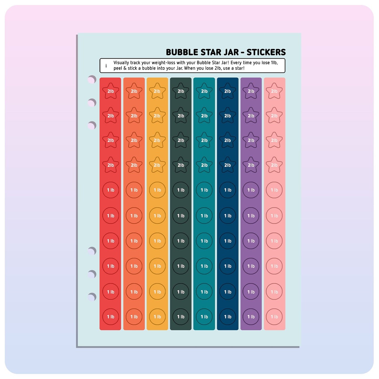 Bubble Star Jar & Stickers - Fabulous Planning - BSJ - WS