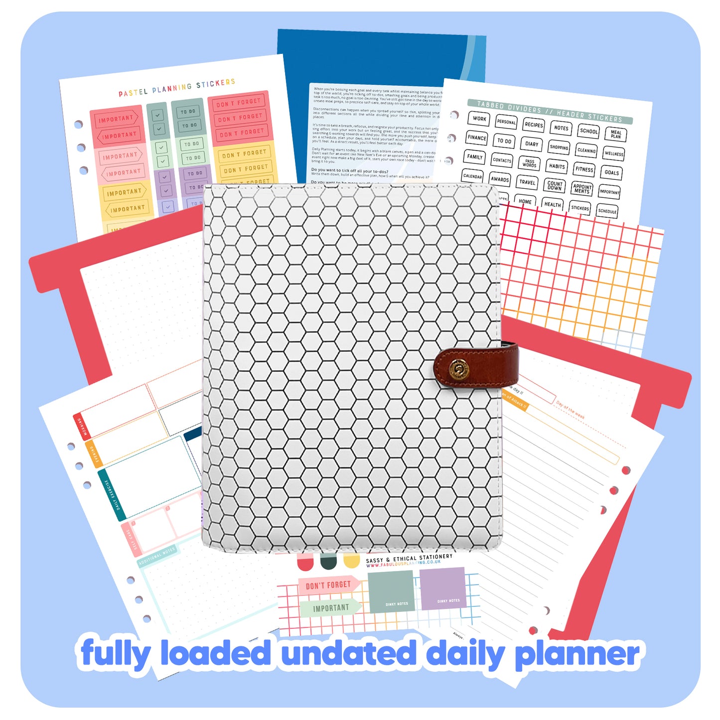 Honeycomb Organiser - Undated Daily Diary P3