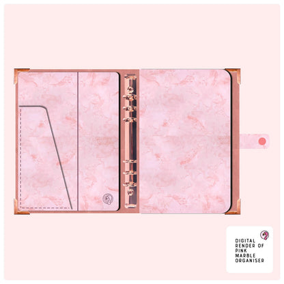 Pink Marble Organiser - P3 Stationery Bundle