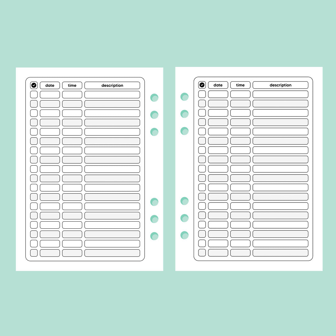 Appointments & Schedules - A6 Organiser Insert