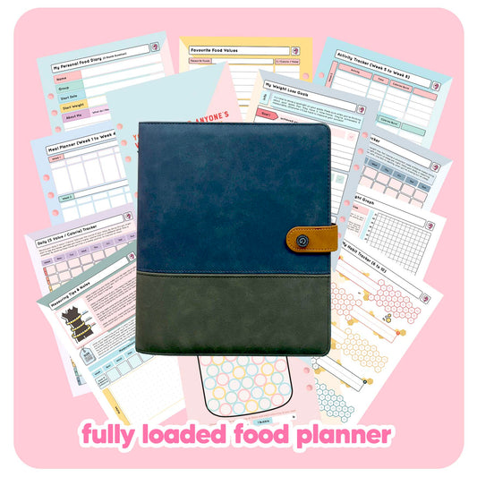 Midnight Blue Suede - Food Diary Organiser P3