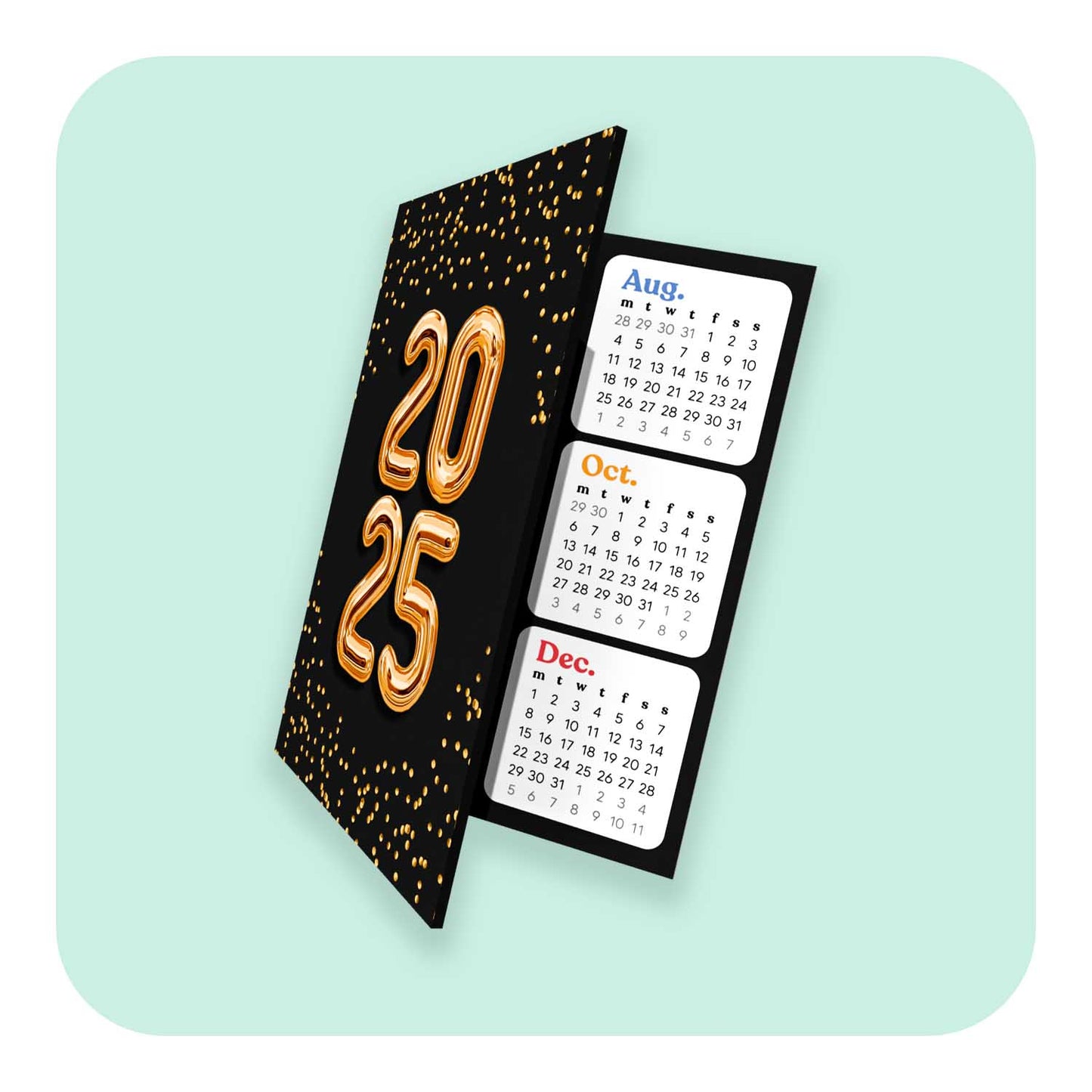 2025 Foldable Calendar A6 Insert