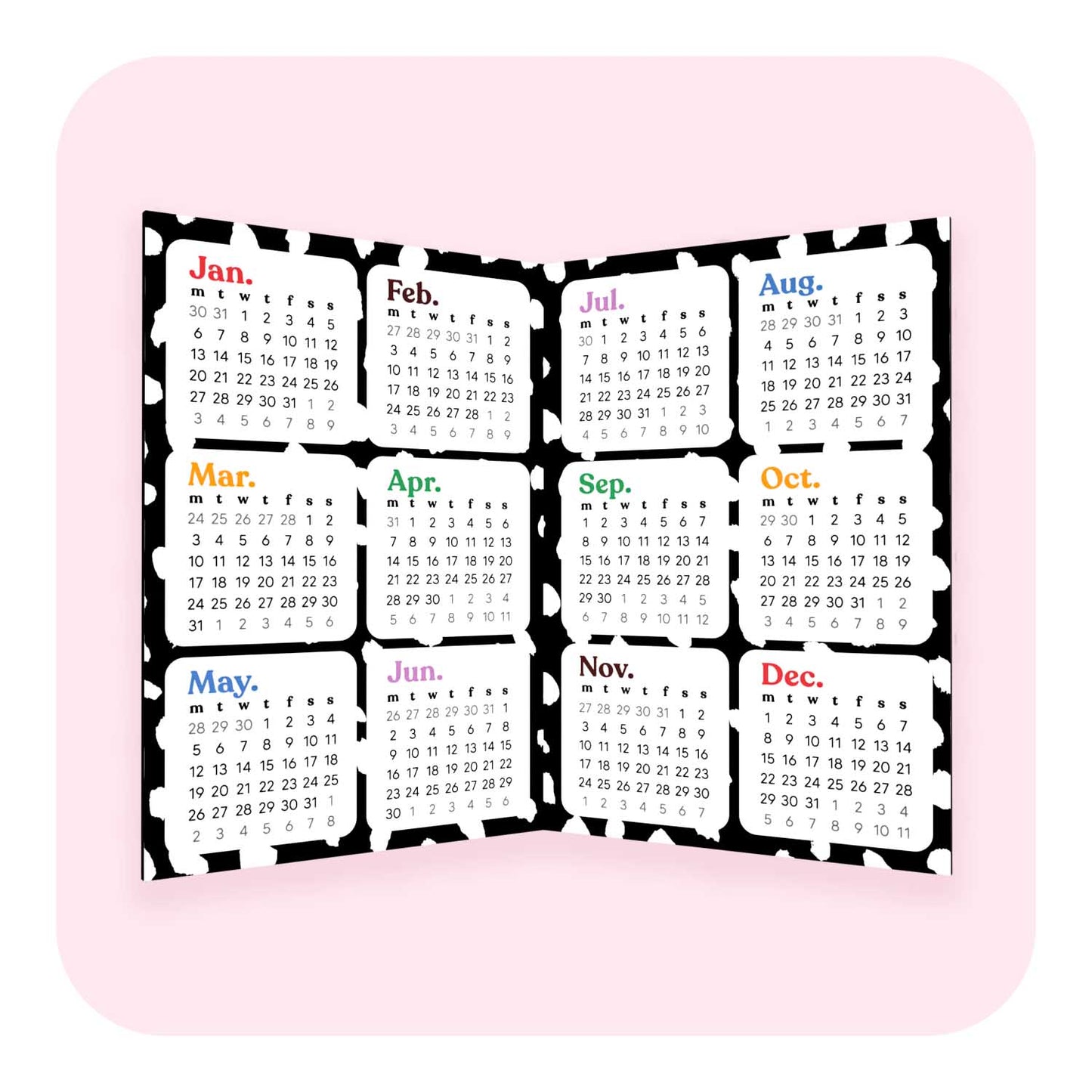 2025 Foldable Calendar A6 Insert