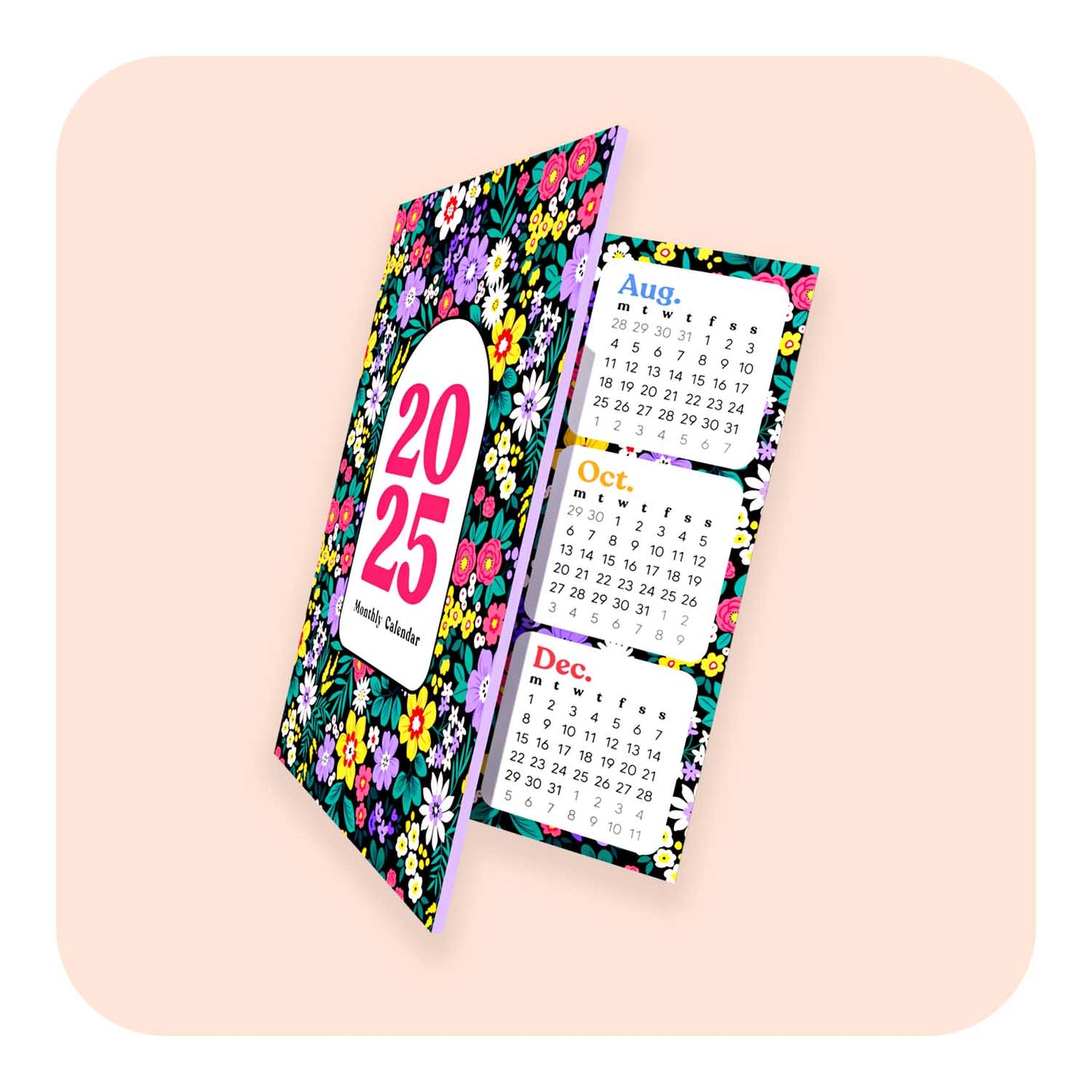 2025 Foldable Calendar A6 Insert