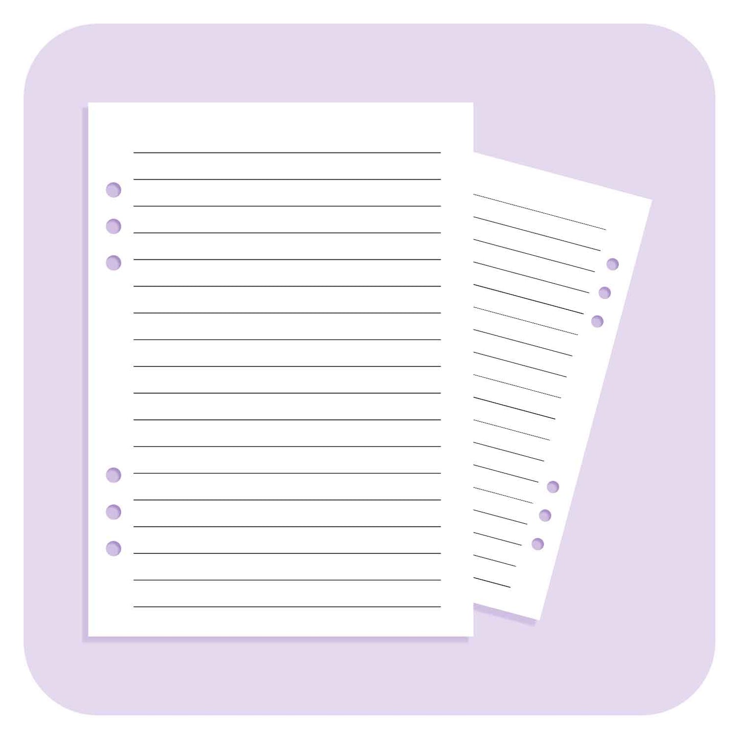 Lined Paper - A6 Organiser Insert