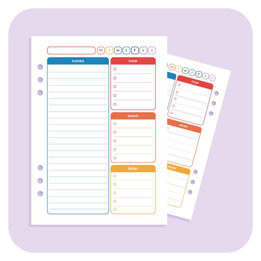 Priority Planner - A6 Organiser Insert