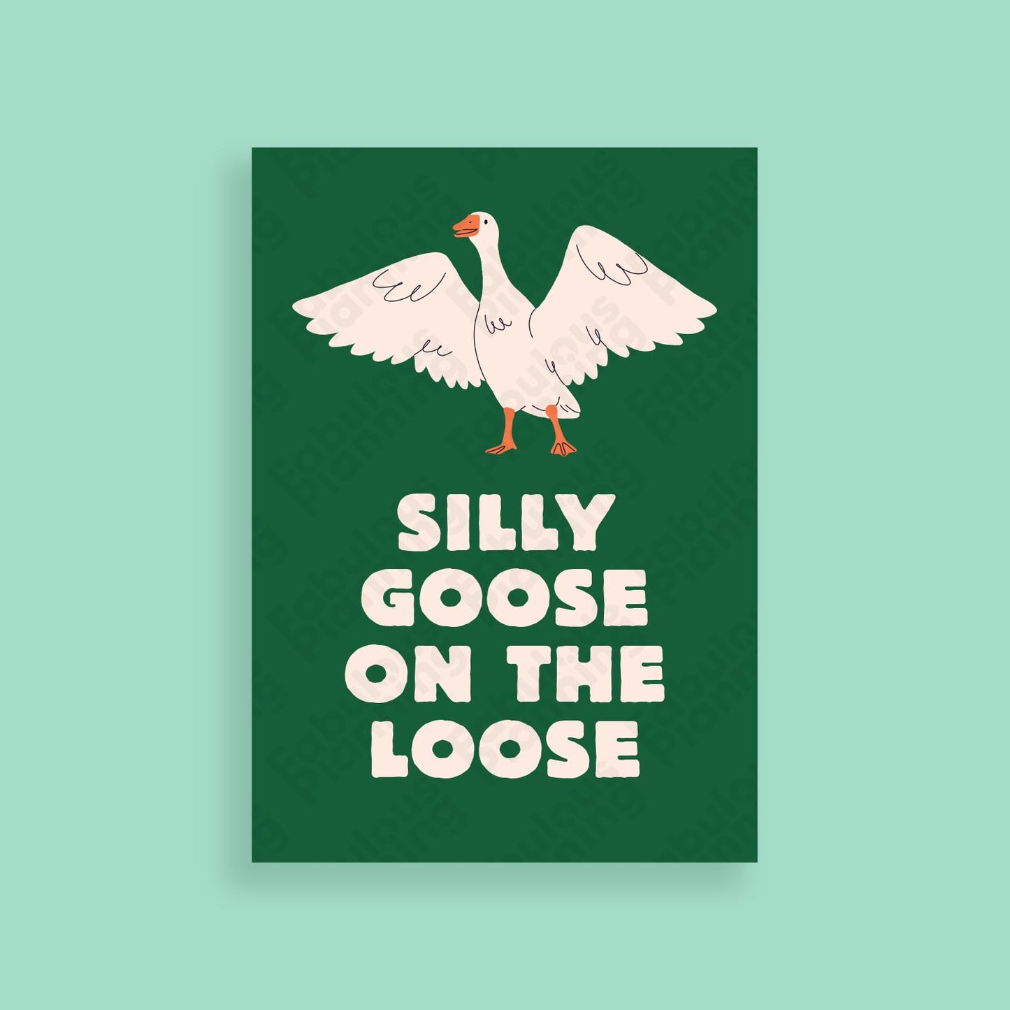 A3 Art Print - Silly Goose On The Loose