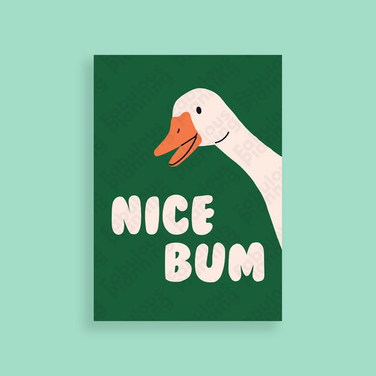 A3 Art Print - Nice Bum (Goose)