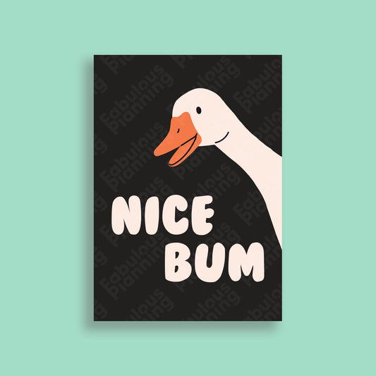 A3 Art Print - Nice Bum (Goose)