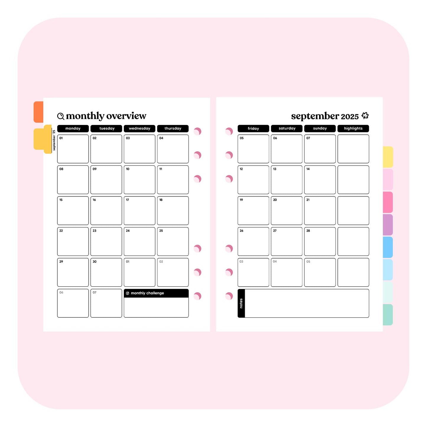 Teacher Dated 2025 | 2026 A5 Planner Insert