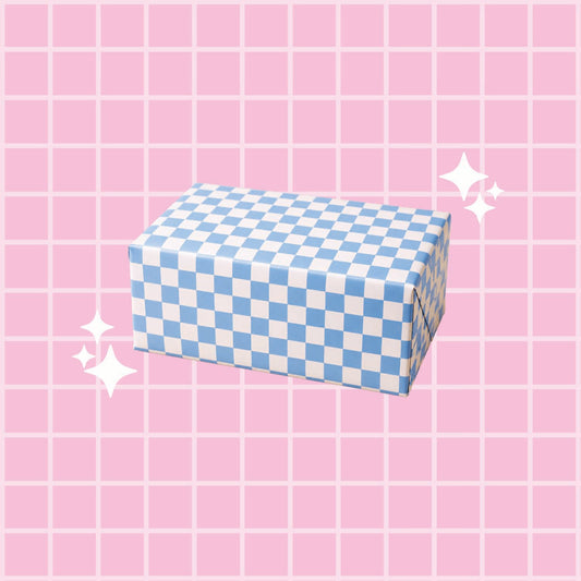 Wrapping Paper - Blue Checker