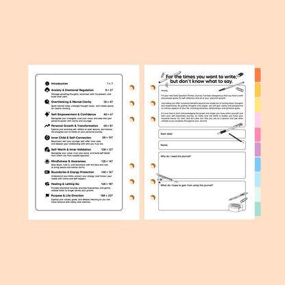 Journal Prompt A5 Organiser Insert