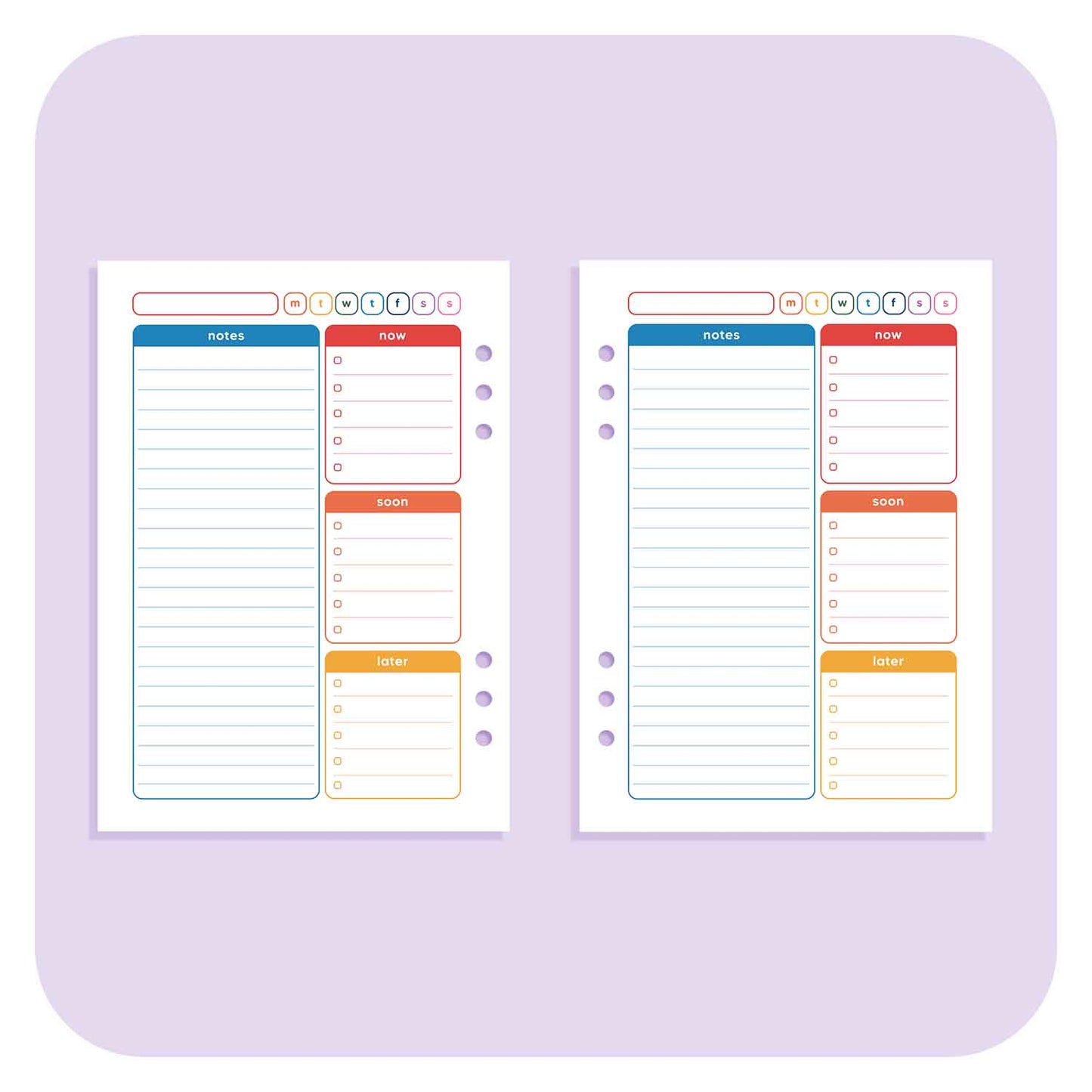 Priority Planner - A6 Organiser Insert