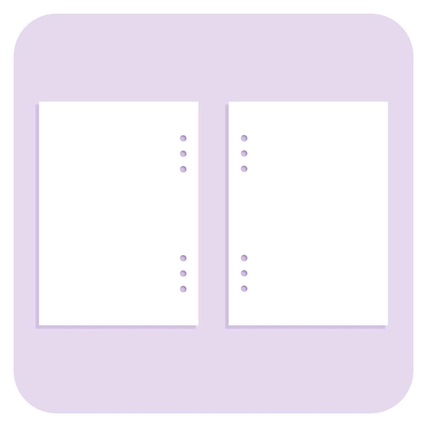 Blank Paper - A6 Organiser Insert