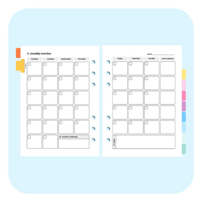 Academic Undated A5 Planner Insert