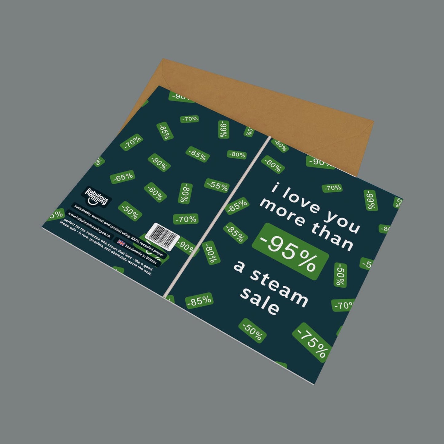 Mini Greeting Card - Steam Sale - Love