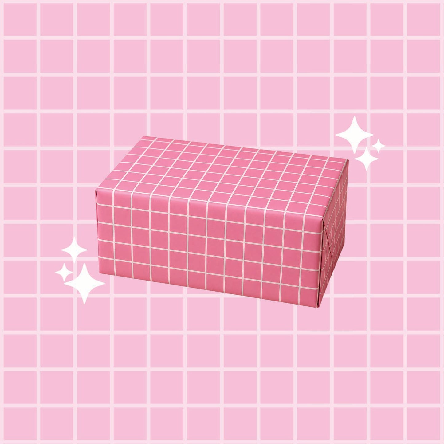 Wrapping Paper - Pink Grid