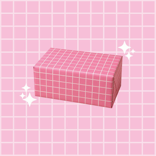 Wrapping Paper - Pink Grid