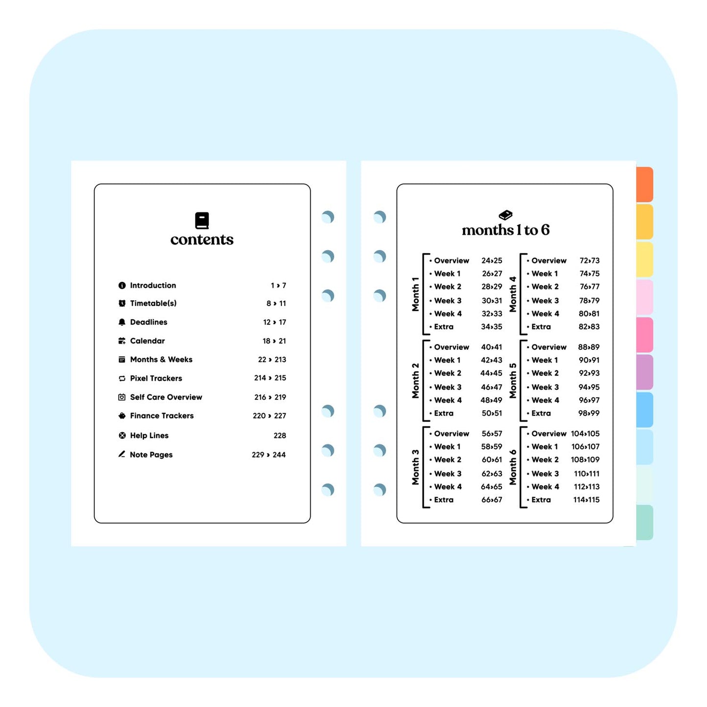 Academic Undated A5 Planner Insert
