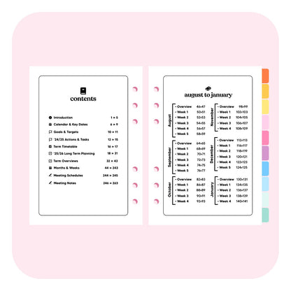Teacher Dated 2025 | 2026 A5 Planner Insert