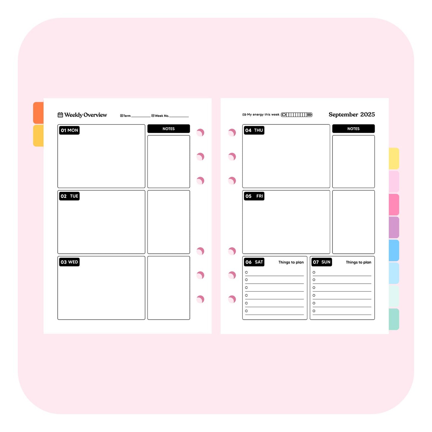 Teacher Dated 2025 | 2026 A5 Planner Insert