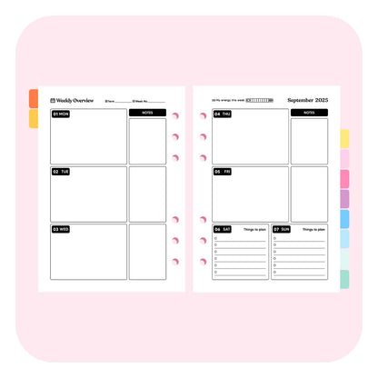 Teacher Dated 2025 | 2026 A5 Planner Insert