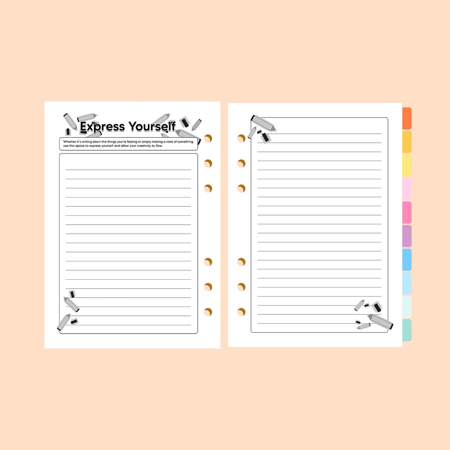 Journal Prompt A5 Organiser Insert