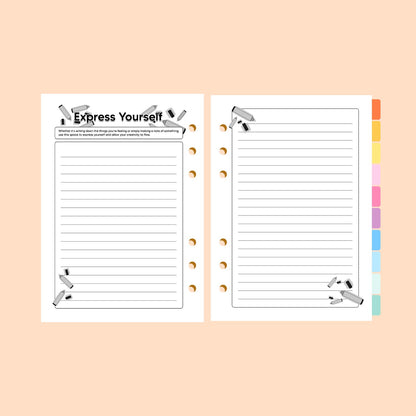 Journal Prompt A5 Organiser Insert