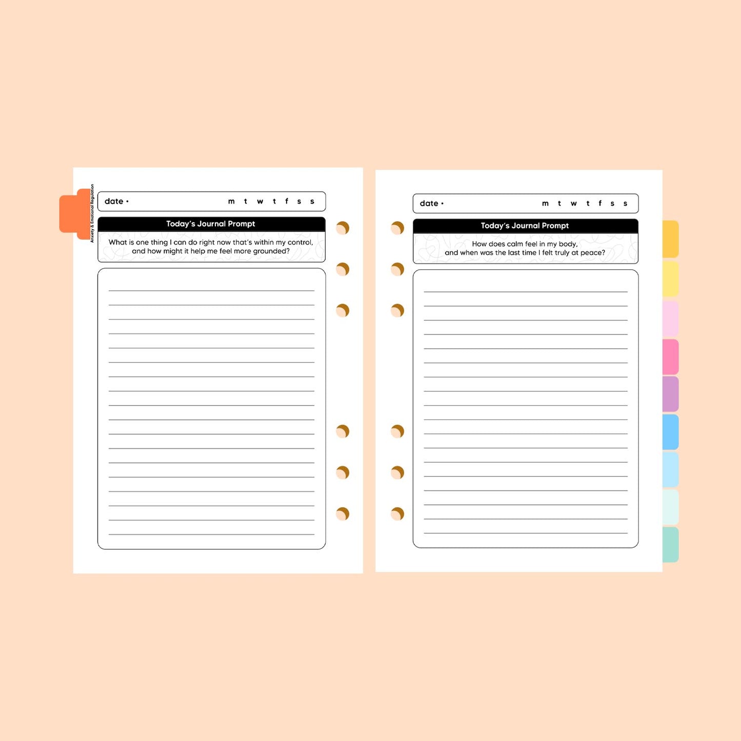 Journal Prompt A5 Organiser Insert