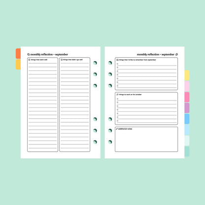 Academic Dated 2025 | 2026 A5 Planner Insert