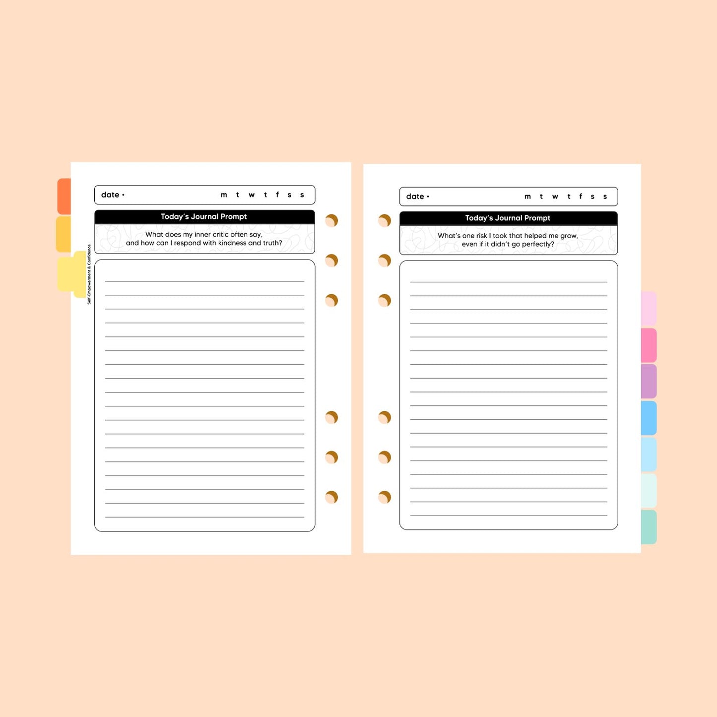 Journal Prompt A5 Organiser Insert