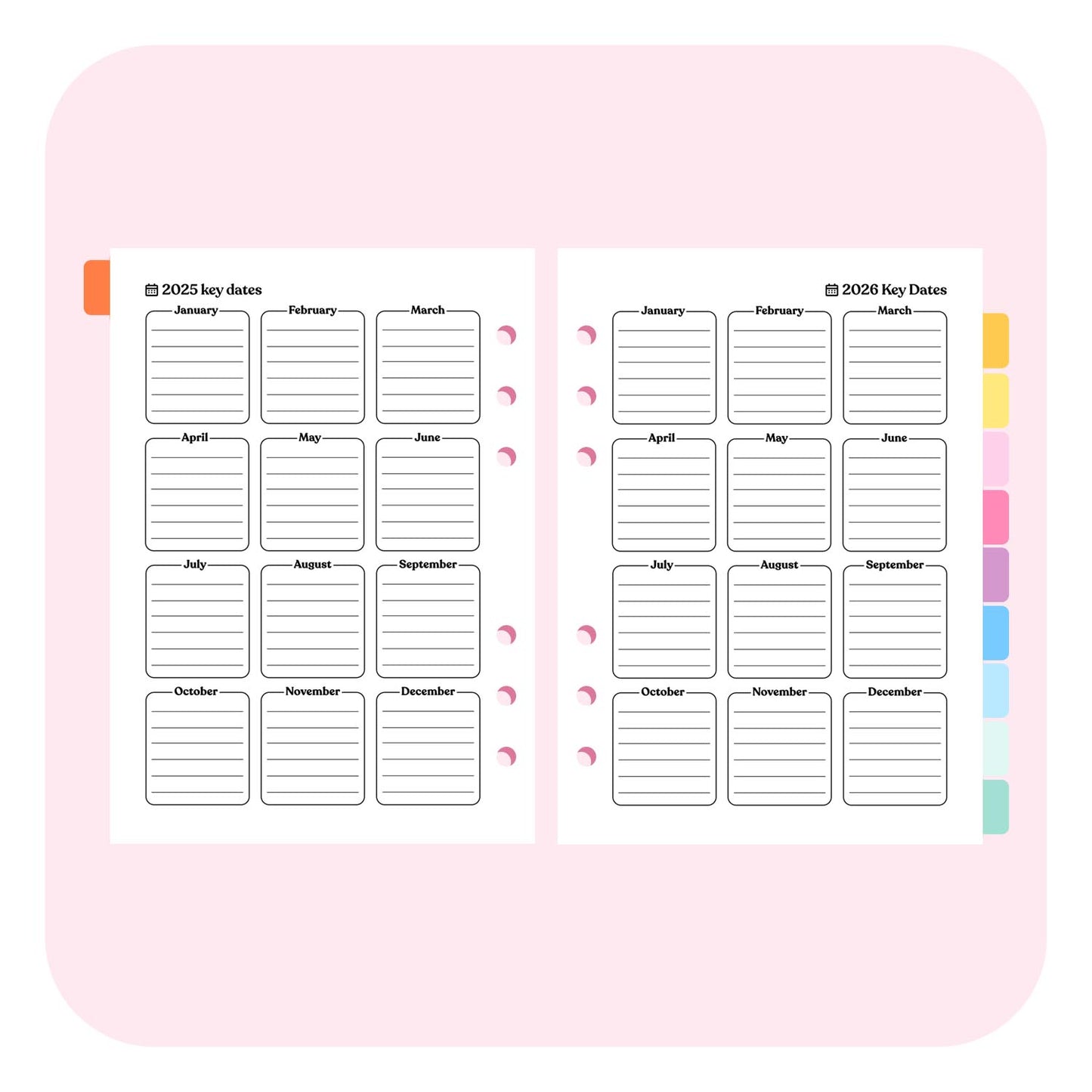 Teacher Dated 2025 | 2026 A5 Planner Insert