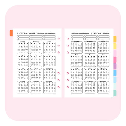 Teacher Dated 2025 | 2026 A5 Planner Insert