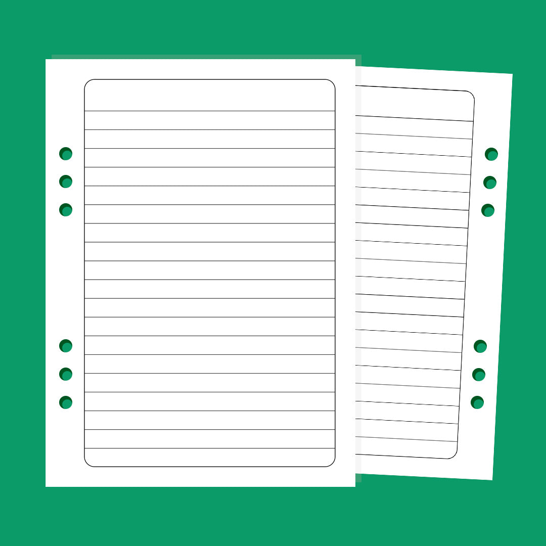 Lined Paper - A6 Organiser Insert – Fabulous Planning