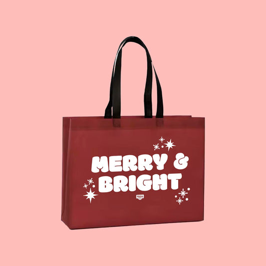 Merry & Bright - Large Tote Bag