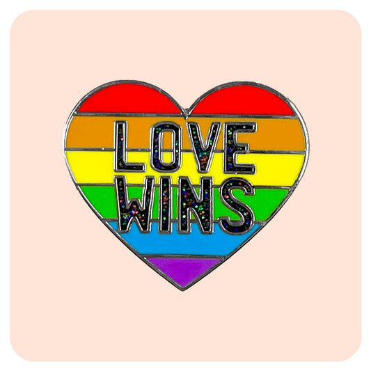 Pride Heart Love Wins Enamel Pin