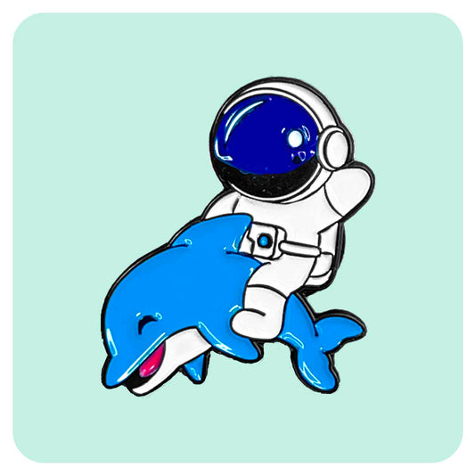 Astronaut Dolphin Enamel Pin
