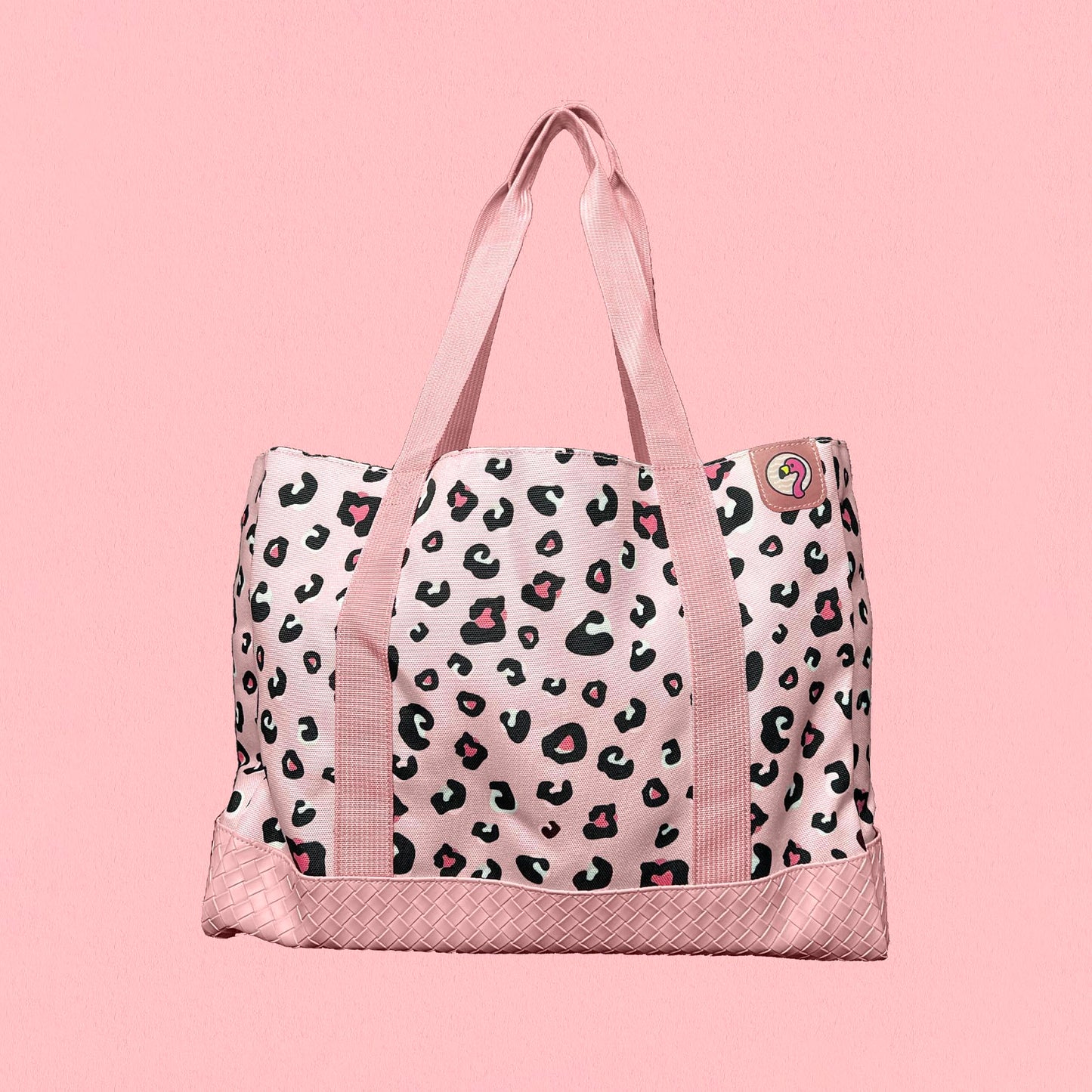 Pink Leopard Tote Bag