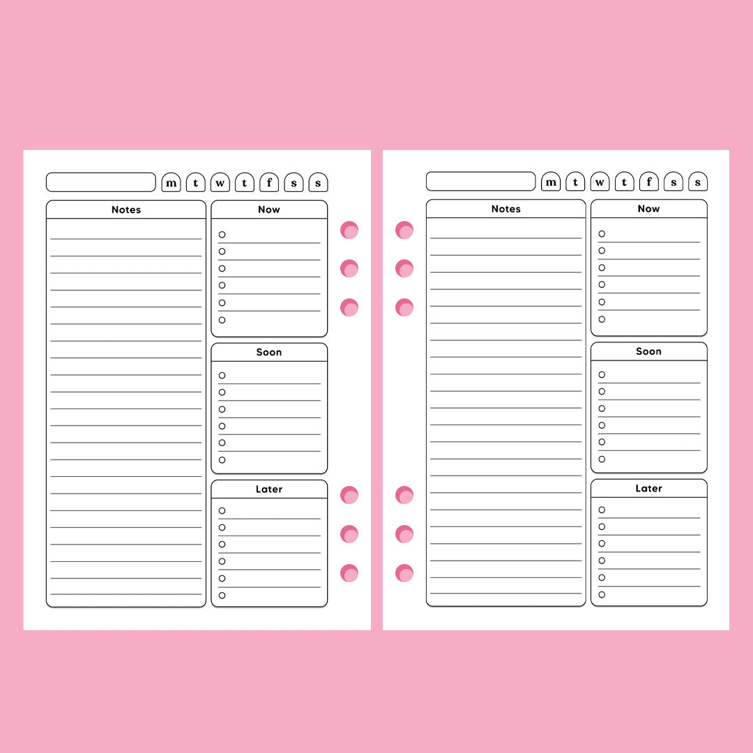 Priority Planner - A6 Organiser Insert