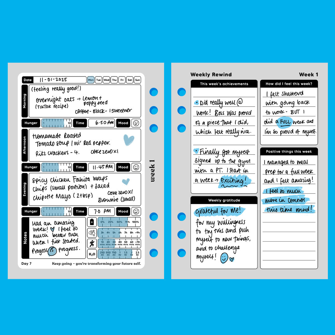 Generic Food Diary - A6 Organiser Insert